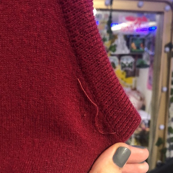 Jc penny, the mens shop, red, size large, sweater vest. - Picture 3 of 4